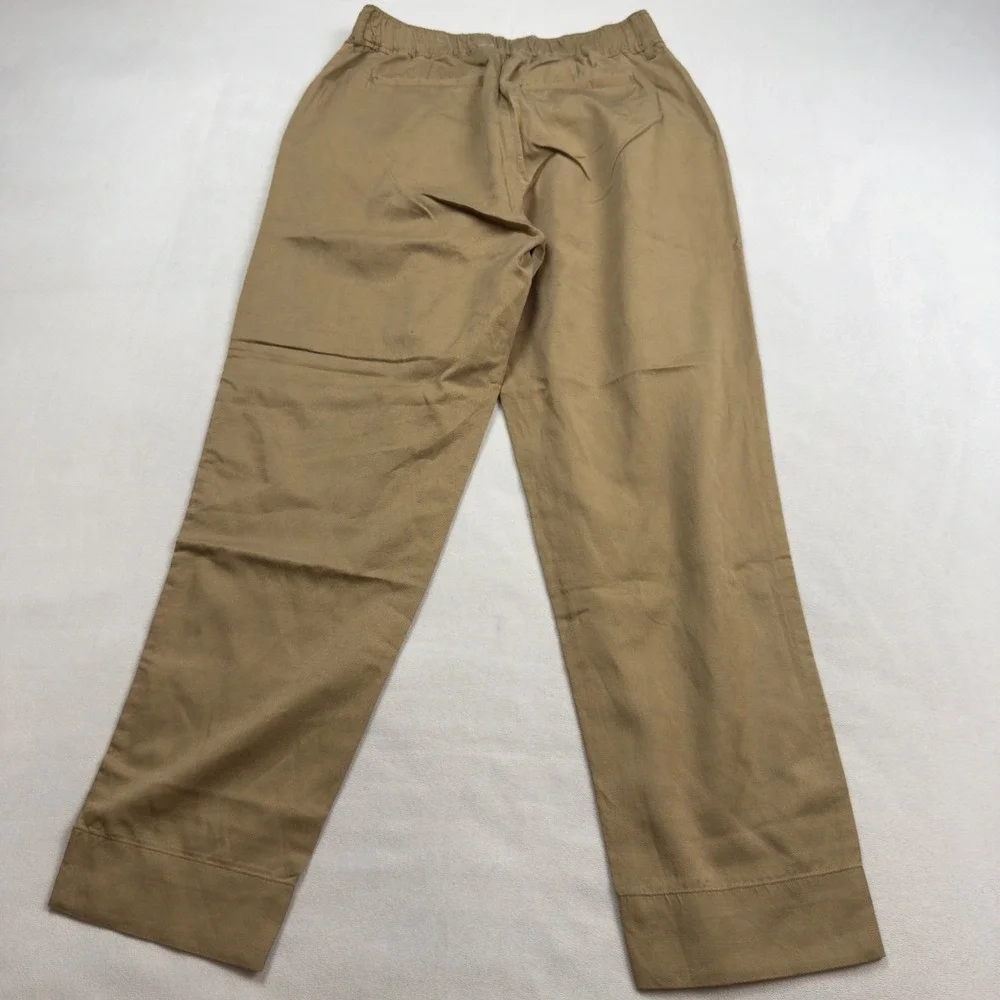 Quince Drapey Twill Tapered Trouser Baywood Tan Brown LB52279-DKBIZ01 Size 4 NWT